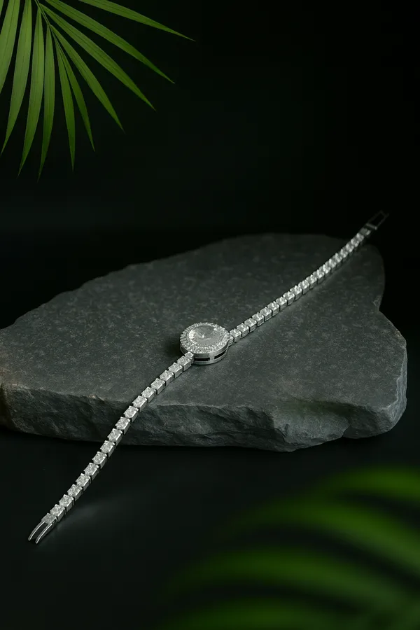 White_&_Silver_Premium_&_Elegant_Bracelet_For_Women