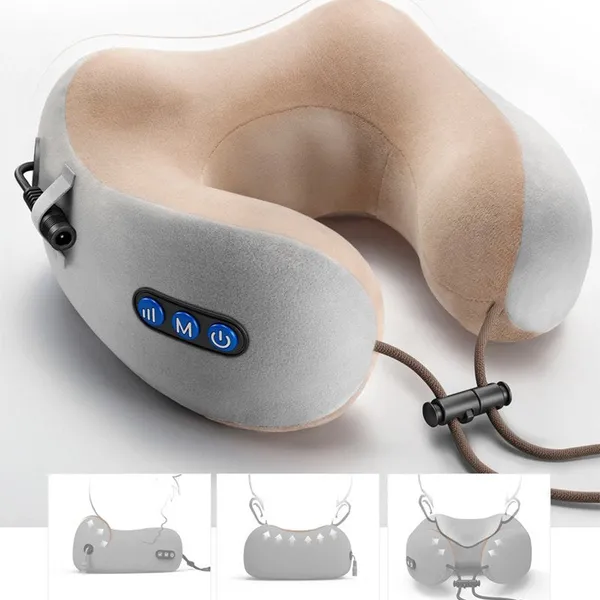 White_Memory_Foam_Neck_Massager_Pillow