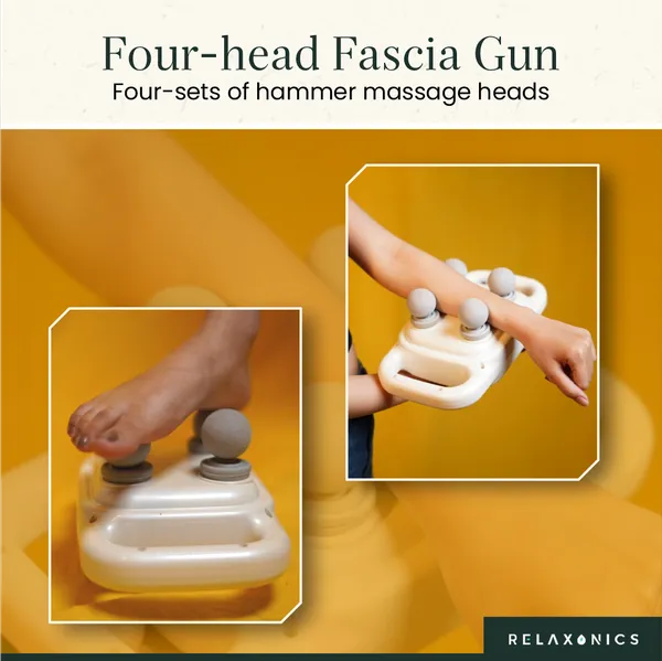 White_Abs_Plastic_Premium_Quality_4_Head_Massager