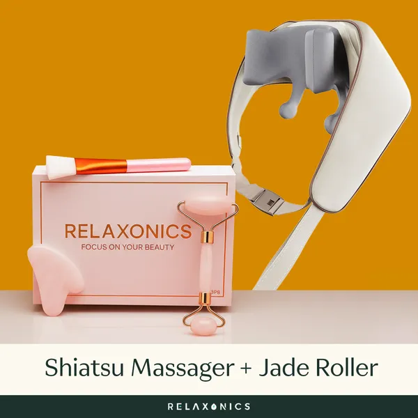 White_Abs_Plastic_Glow_&_Relax_Duo_Shitsu_Massager_+_Jade_Roller