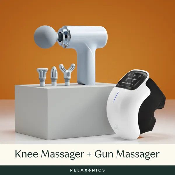 White_Abs_Plastic_Deep_Recovery_Power_Set_Knee_Massager_+_Gun_Massager