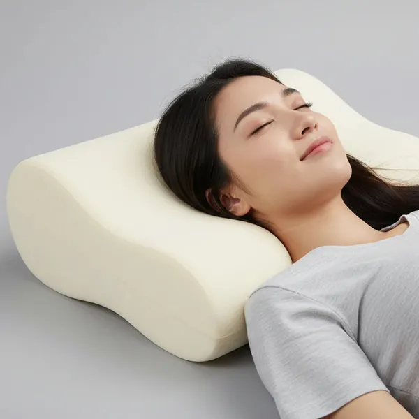 White_Memory_Foam_Neck_Pain_Relief_Contour_Memory_Foam_Pillow