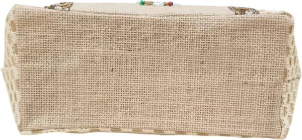 White_Premium_Jute_Multipurpose_Bag_For_Women