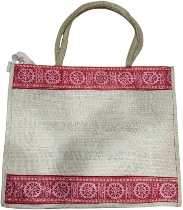 White_Premium_Jute_Pattachitra_Multipurpose_Bag_For_Men_&_Women