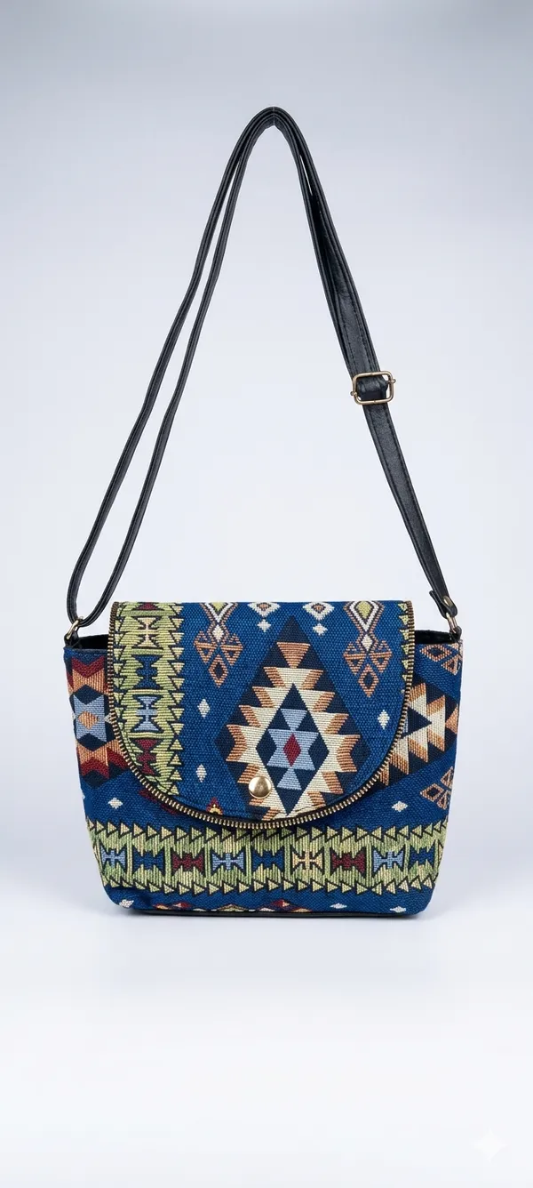 Monochrome_Tribal_-_Geometric_Print_Sling_Bag