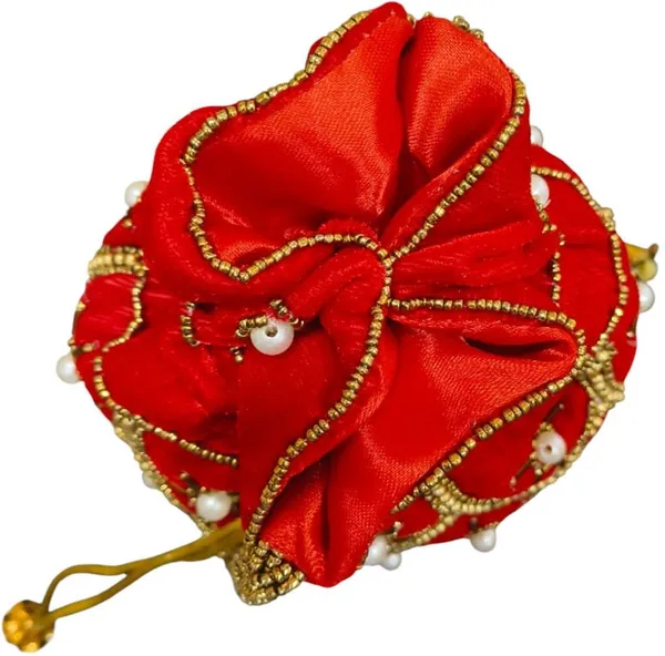 Red_Premium_Velvet_Potli_Bag_For_Women