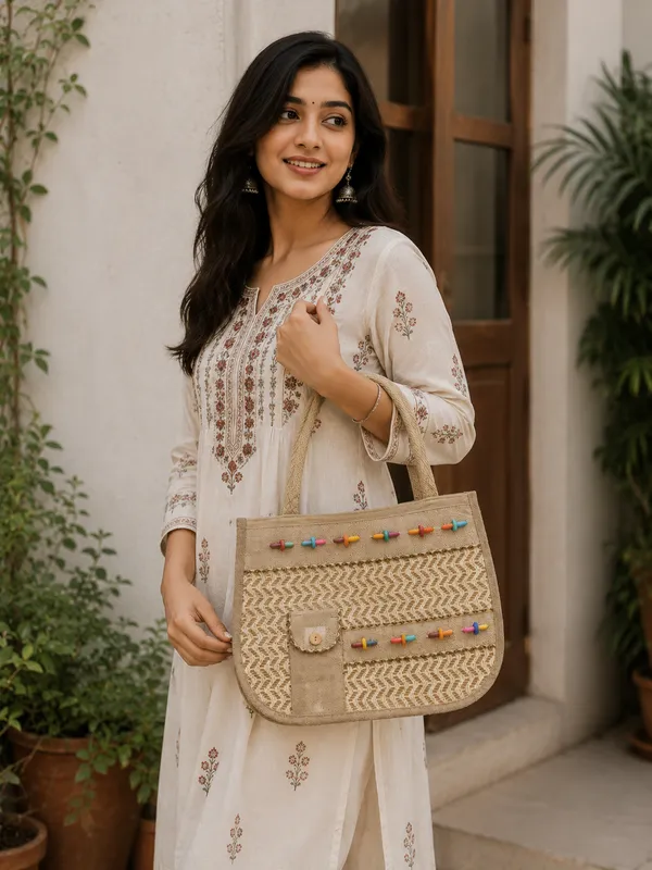 Beige_Premium_Jute_Hand_Crafted_Multipurpose_Bag_For_Women
