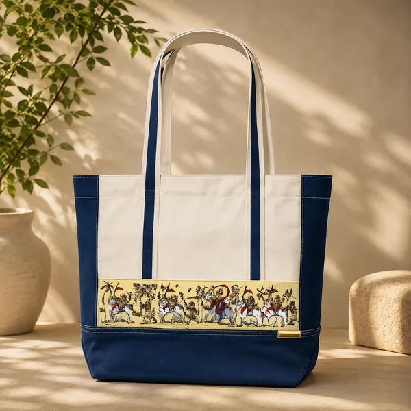 Premium_Canvas_&_Denim_Tote_Bag_with_Traditional_Art_Print_|_Reusable_Shopping,_Office_&_Travel_Shoulder_Bag_for_Women_Get_Free_Neckband_Till_Dhanteras