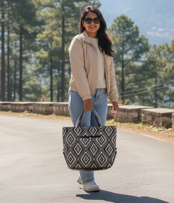 Women’s_Canvas_Tote_Handbag,_Black_&_White_Geometric_Pattern