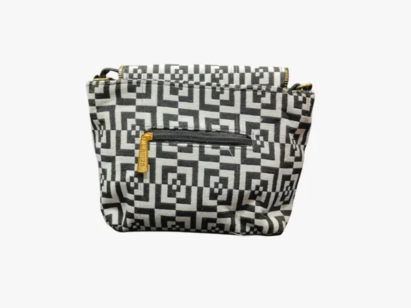 Artisanal_Monochrome_Geometric_Jacquard_Sling_Bag_|_Handcrafted_Crossbody_with_Zippered_Flap_Detail