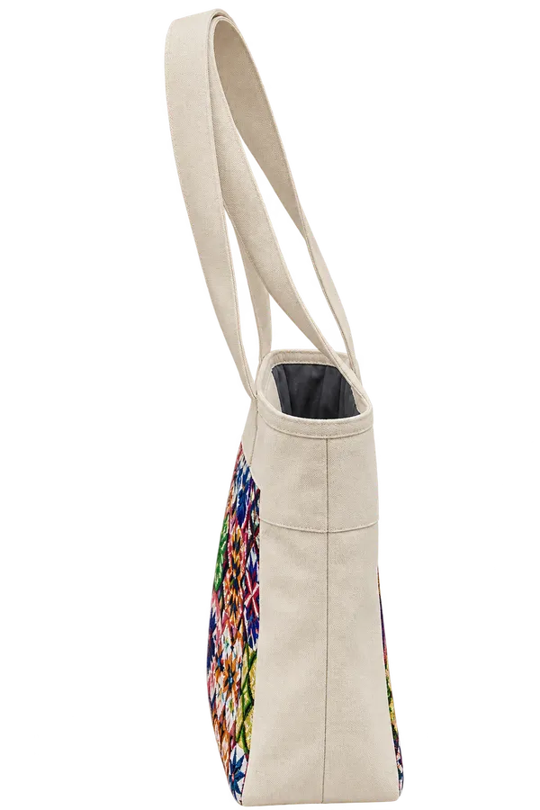 Canvas_&_Jacquard_Fabric_Patchwork_Tote_Bag_for_Women_|_Multicolor_Handcrafted_Shopping_Bag