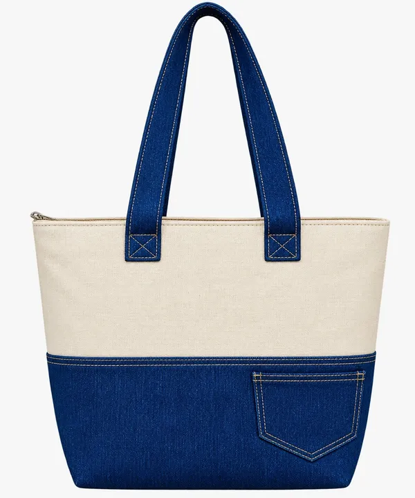 Classic_Denim_&_Canvas_Tote_Bag_With_Front_Pocket_For_Shopping,_Office,_College_&_Travel