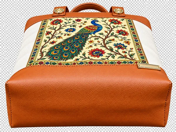 Elegant_Peacock_Print_Canvas_Tote_Bag_With_Brown_Handles_For_Women_