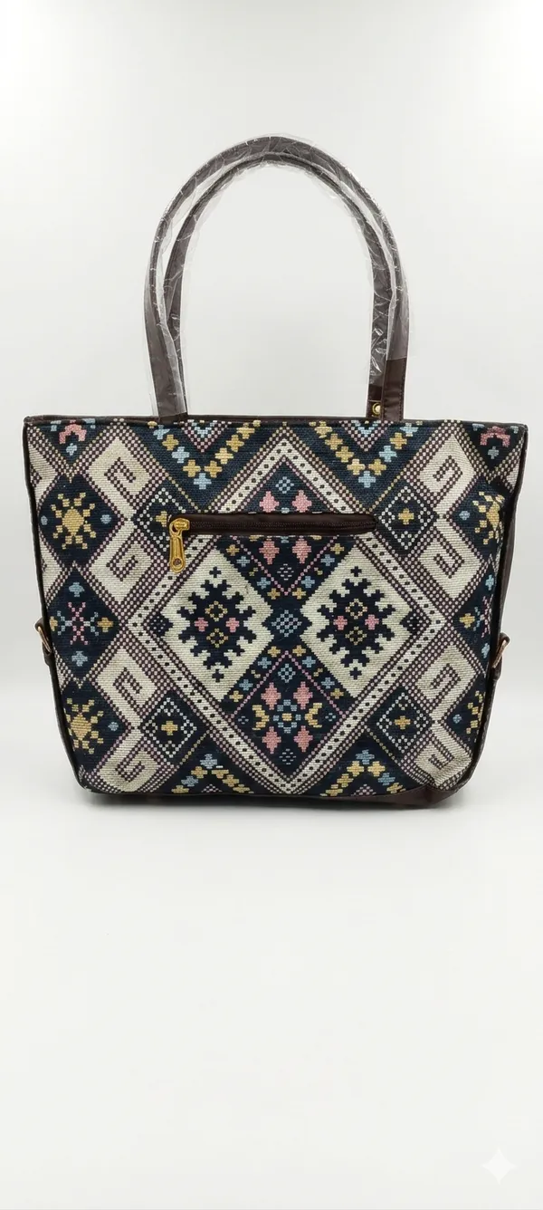 Ethnic_Geometric_Print_Women’s_Tote_Bag_with_Faux_Leather_Handles