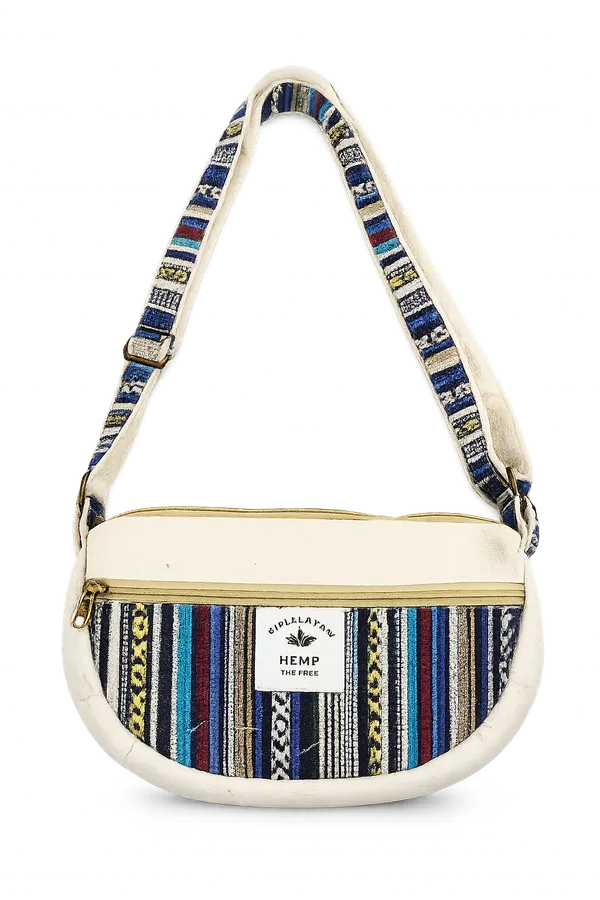 Handcrafted_Hemp_&_Cotton_Half_Moon_Sling_Bag_|_Boho_Crossbody_Shoulder_Bag_with_Adjustable_Strap_|_Cream_&_Blue_Multicolor