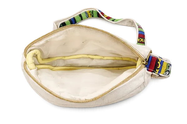 Handcrafted_Hemp_&_Cotton_Half_Moon_Sling_Bag_|_Multicolor_Boho_Crossbody_Shoulder_Bag_with_Adjustable_Strap_|_Cream_&_Green
