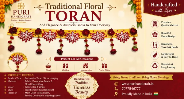 Handcrafted_Lotus_Design_Decorative_Door_Toran_with_Rose_Pom_Pom_Hanging_for_Home_Entrance_&_Festive_Décor