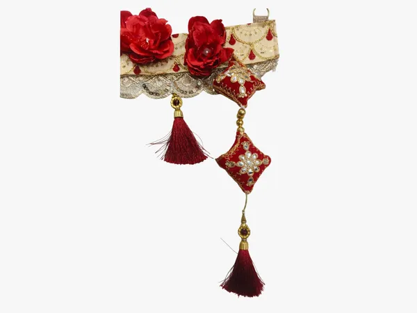 Handcrafted_Red_Rose_&_Gold_Zari_Toran_–_Traditional_Door_Hanging_with_Maroon_Tassels_and_Embroidered_Side_Hangings