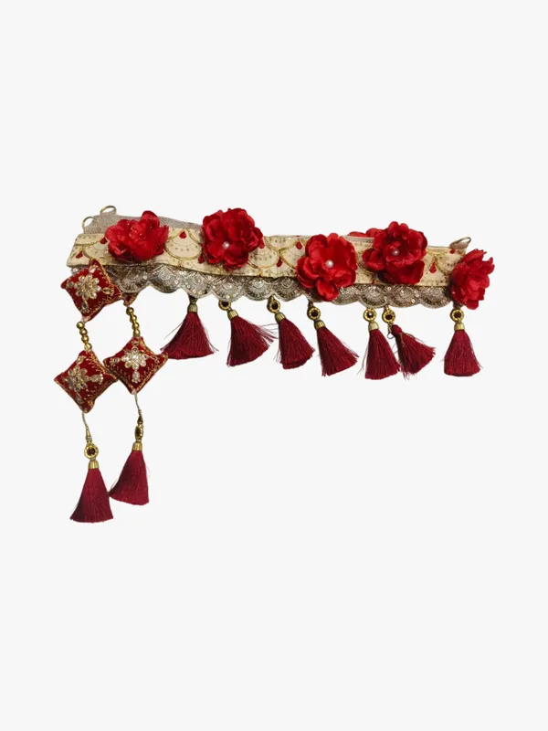 Handcrafted_Red_Rose_&_Gold_Zari_Toran_–_Traditional_Door_Hanging_with_Maroon_Tassels_and_Embroidered_Side_Hangings
