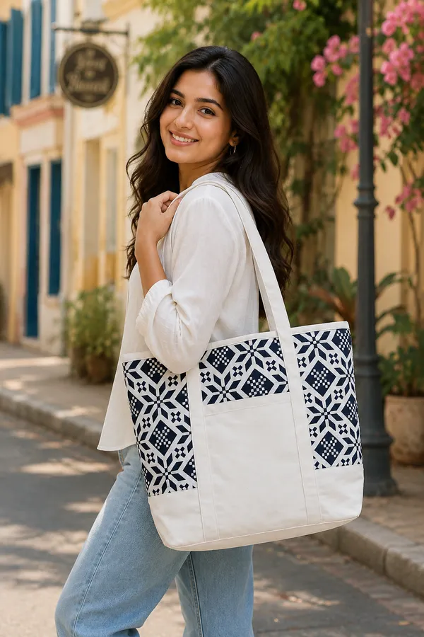 Premium_Canvas_and_Jacquard_Fabric_Tote_Bag_|_Women’s_Shopping_&_Daily_Use_Bag