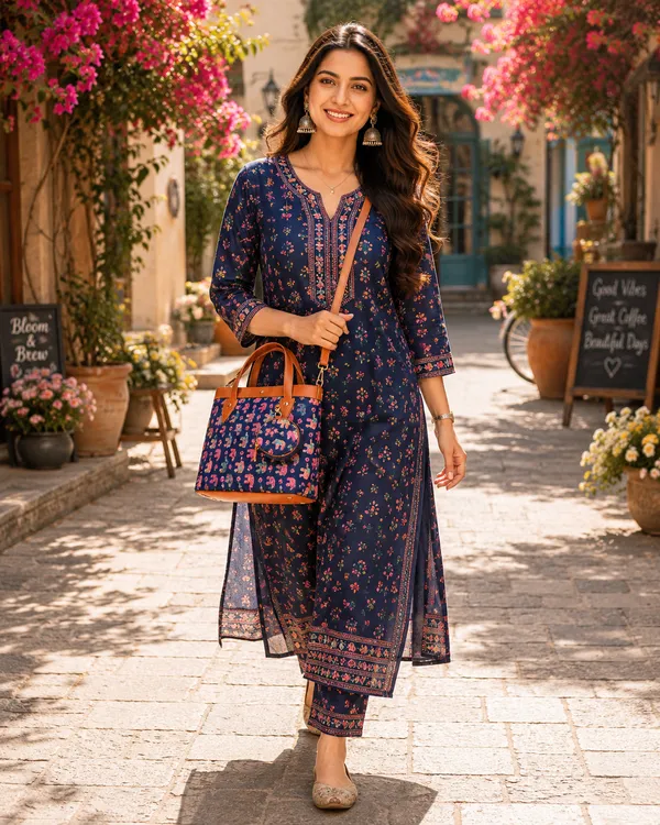 Puri_Handicraft_Women's_Floral_Printed_Tote_Handbag_with_Detachable_Sling_Strap_&_Matching_Coin_Pouch_|_PU_Leather_Shoulder_Bag_for_Daily_Use