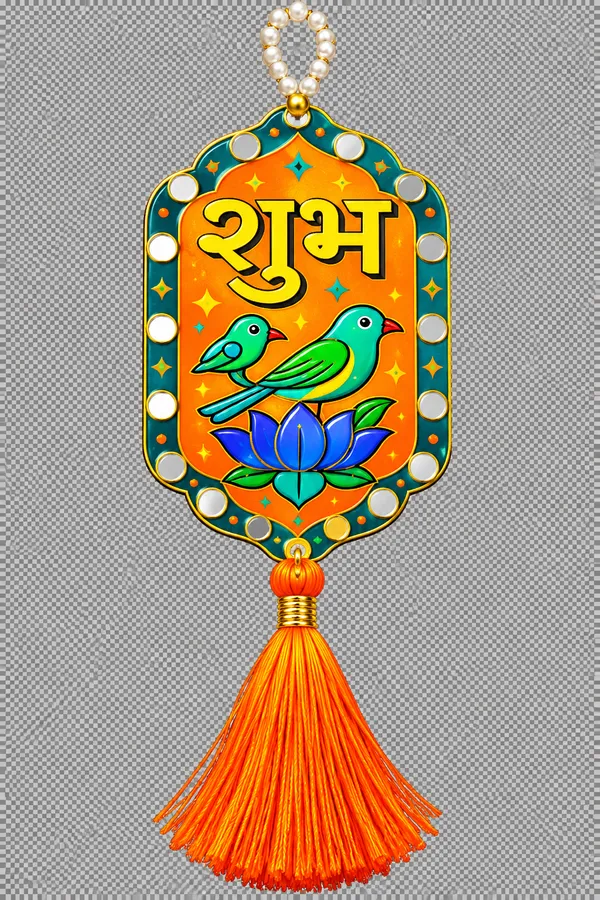 Traditional_Shubh_Labh_Decorative_Wall_Hanging_(2_pair-_4_piece)