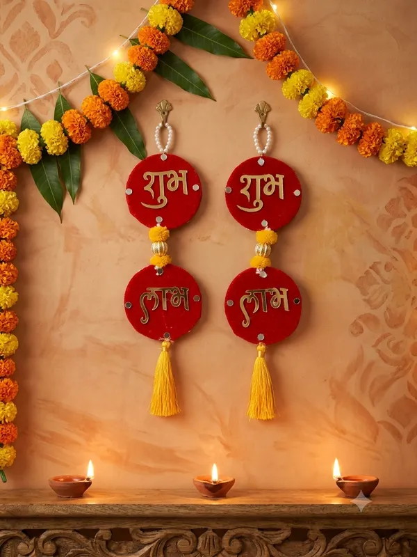 Traditional_Shubh_Labh_Decorative_Wall_Hanging_(_2_pair-_4_piece)