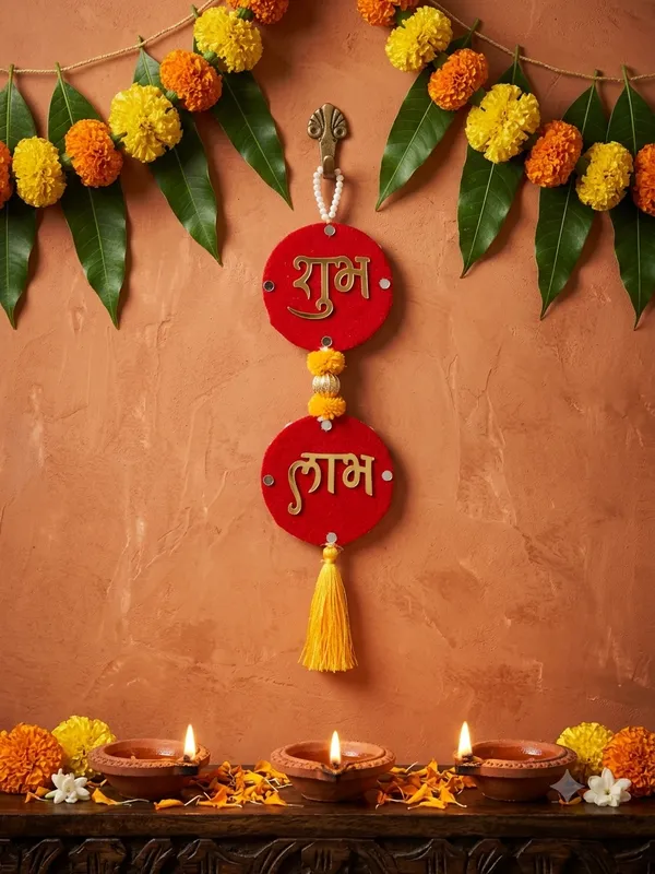 Traditional_Shubh_Labh_Decorative_Wall_Hanging_(_2_pair-_4_piece)
