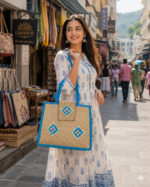 Blue_Premium_Jute_Handcrafted_Multipurpose_Bag_For_Women