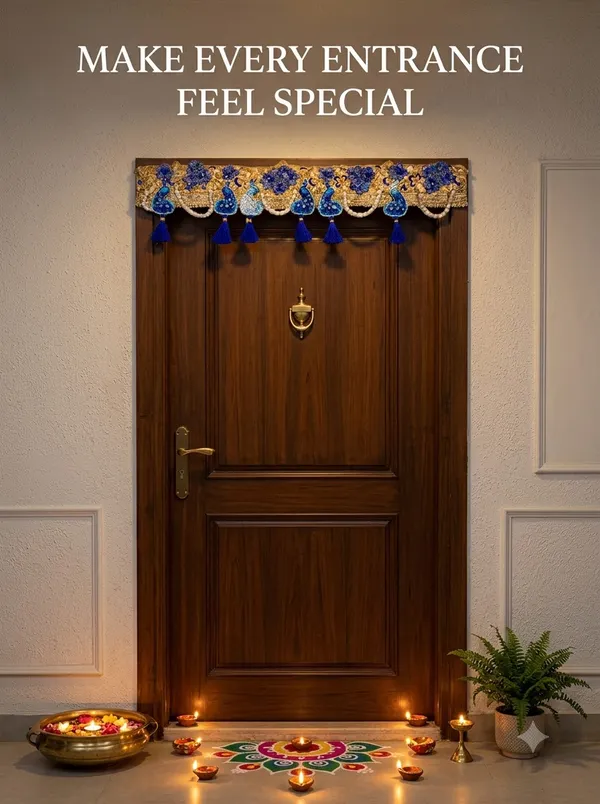 Royal_Blue_Peacock_Designer_Toran_for_Door_Entrance_|_Premium_Bandhanwar_with_Pearl_Chains,_Floral_Work_&_Tassels_for_Festive_Home_Décor