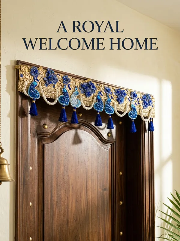 Royal_Blue_Peacock_Designer_Toran_for_Door_Entrance_|_Premium_Bandhanwar_with_Pearl_Chains,_Floral_Work_&_Tassels_for_Festive_Home_Décor
