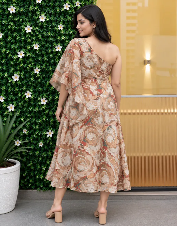 Beige_Printed_A-Line_Dress_for_Women