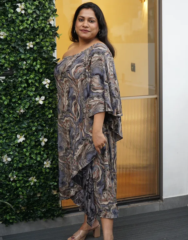 Grey_Cotton_Rayon_Untamed:_One_Shoulder_Midi_Dress_For_Women