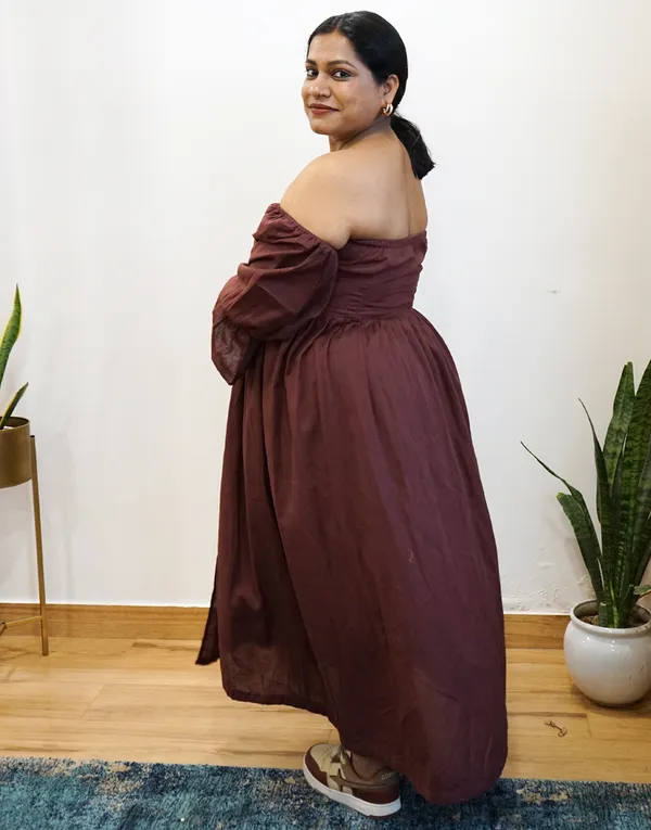 Brown_Linen_Rooted:_Elegant_Slit_Maxi_Dress_For_Women