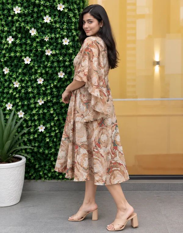 Beige_Printed_A-Line_Dress_for_Women