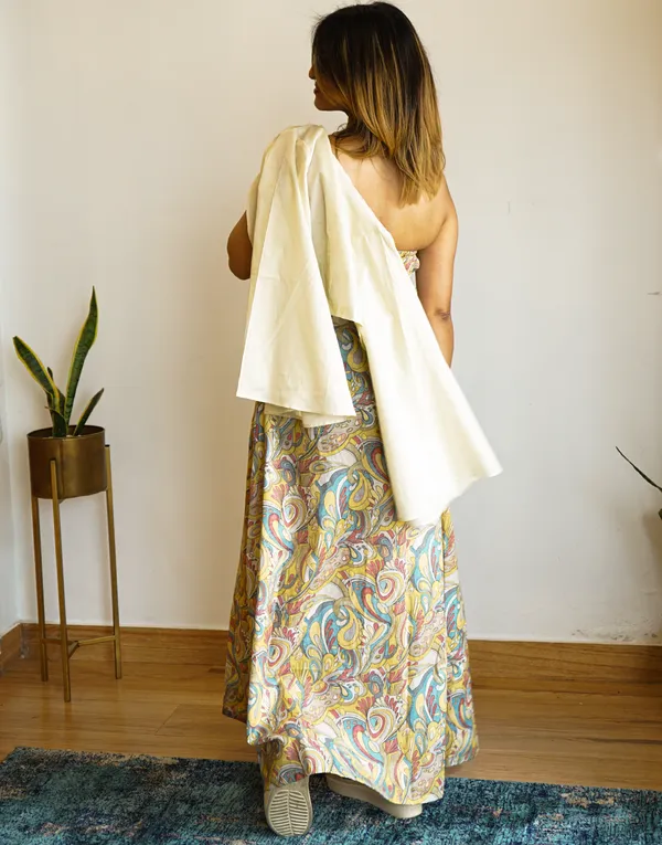 Yellow_Cotton_Soft_Classic_Off-Shoulder_Maxi_Dress_For_Women