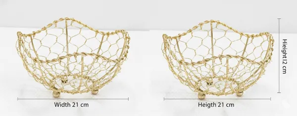 Gold_Exclusive_Fruit_Finish_Wire_Basket_(Set_Of_2_Pc)