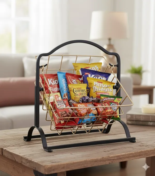 Gold_&_Black_Exclusive_Iron__Multipurpose_Storage_With_Fruit_Basket_Stand