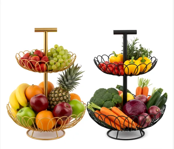 Balck_&_Gold_Exclusive_Multipurpose_Storage_Sleek_2_Tier_Fruit_Basket_(_Pack_of_2)