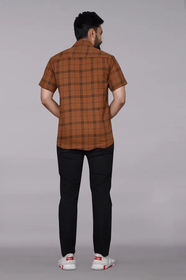 Brown_Cotton_Blend_Checkered_Regular_Fit_Shirt_For_Men
