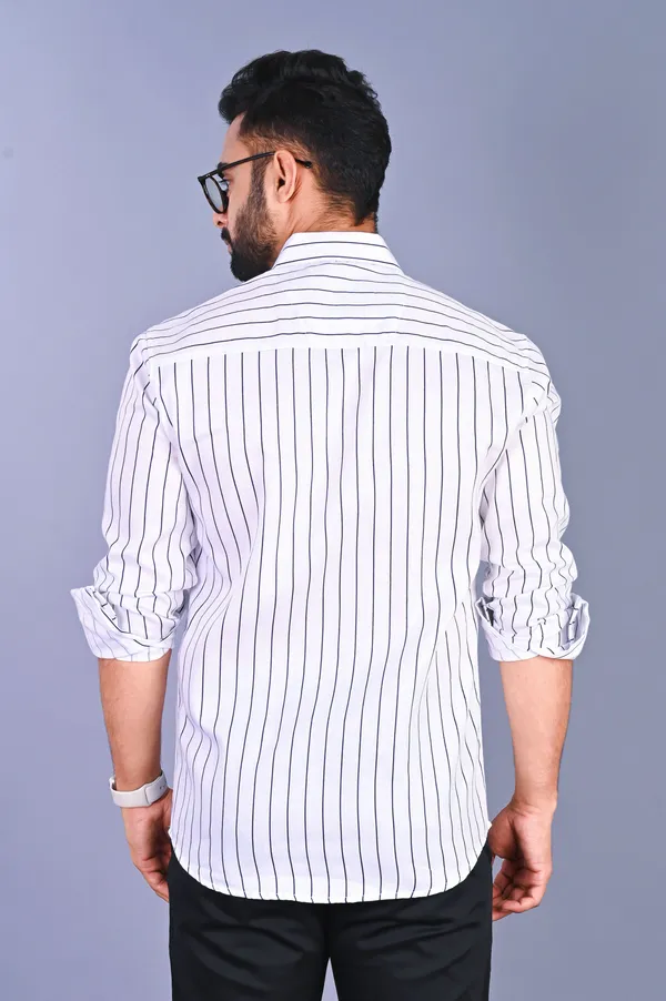 Black_&_White_Cotton_Blend_Striped_Regular_Fit_Shirt_For_Men