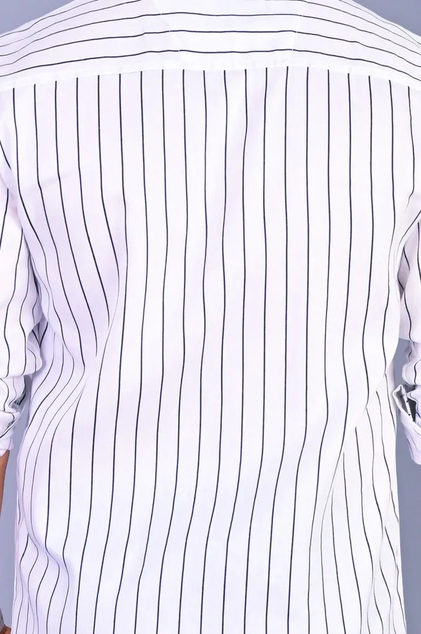 Black_&_White_Cotton_Blend_Striped_Regular_Fit_Shirt_For_Men