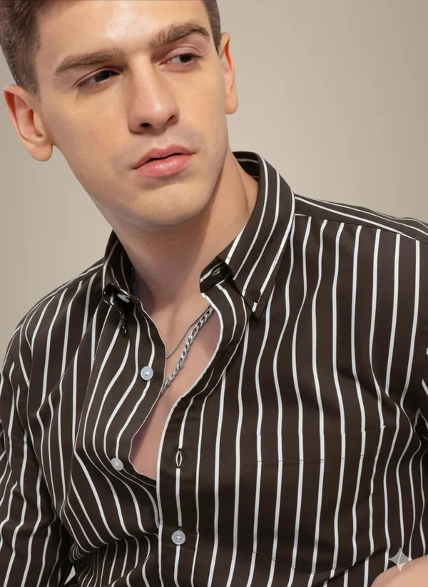 Brown_&_White_Cotton_Blend_Striped_Regular_Fit_Shirt_For_Men