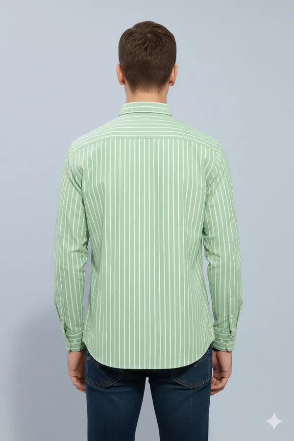 Green_Cotton_Blend_Striped_Regular_Fit_Shirt_For_Men