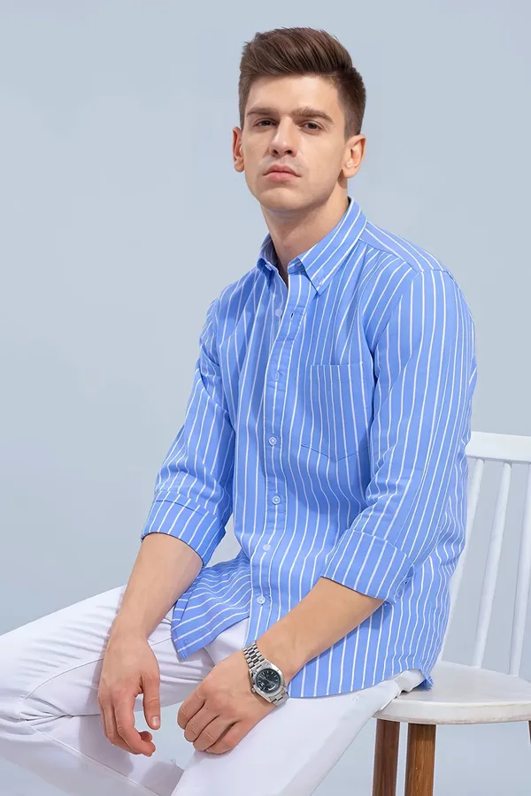 Light_Blue_Cotton_Blend_Striped_Regular_Fit_Shirt_For_Men