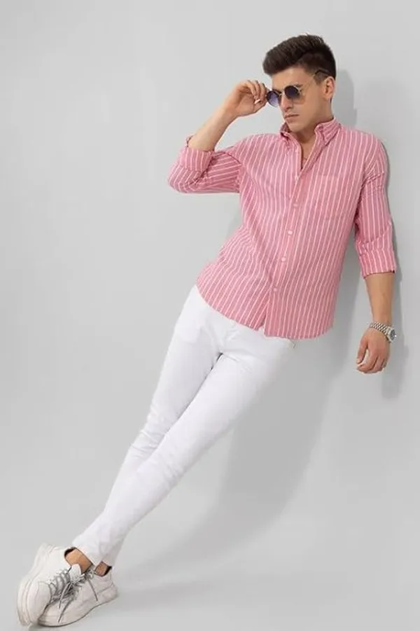 Pink_Cotton_Blend_Striped_Regular_Fit_Shirt_For_Men