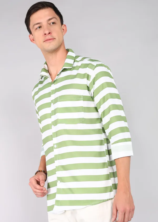 Green_Cotton_Blend_Striped_Regular_Fit_Shirt_For_Men