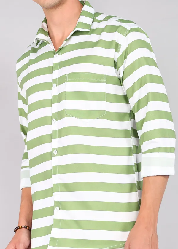 Green_Cotton_Blend_Striped_Regular_Fit_Shirt_For_Men