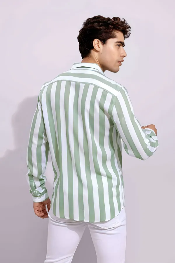 Green_Cotton_Blend_Striped_Regular_Fit_Shirt_For_Men
