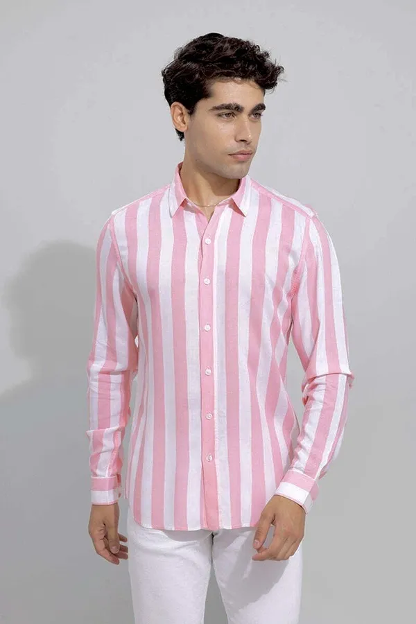 Pink_Cotton_Blend_Striped_Regular_Fit_Shirt_For_Men